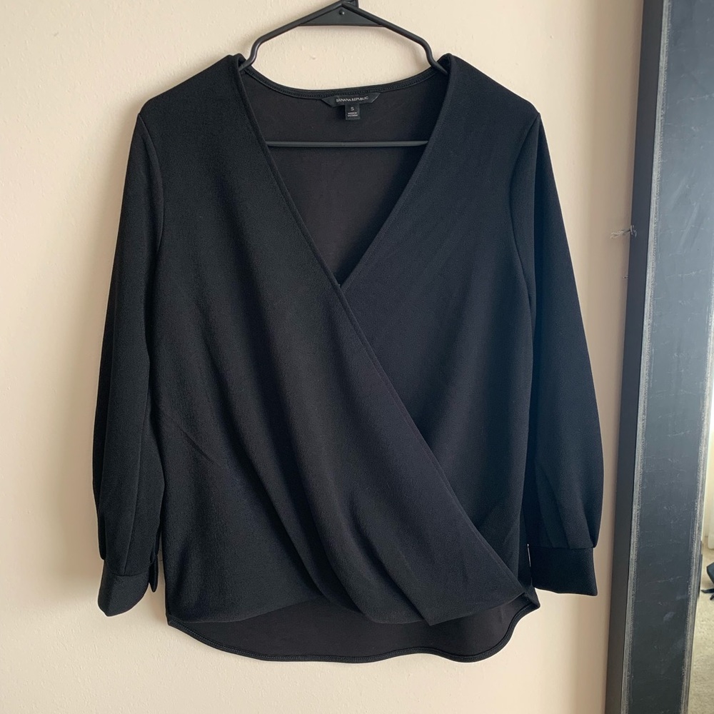 Faux wrap blouse